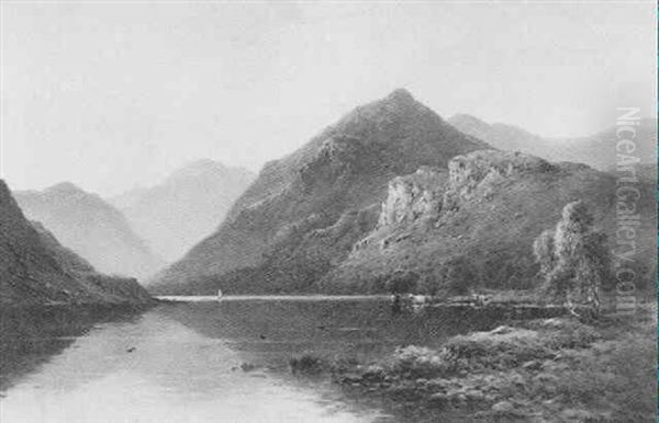 Evening At Stronachlacher, N.b. Oil Painting by Alfred Fontville de Breanski Jr