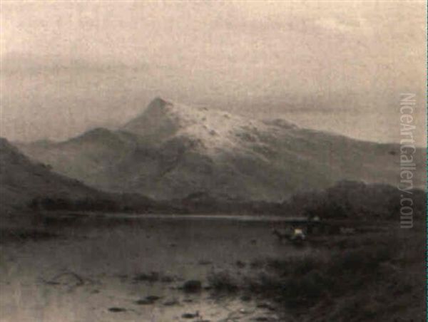 The Evening Light, Loch Etive, Scotland Oil Painting by Alfred Fontville de Breanski Jr