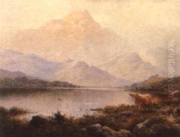 Evening Near Taunuilt Oil Painting by Alfred Fontville de Breanski Jr