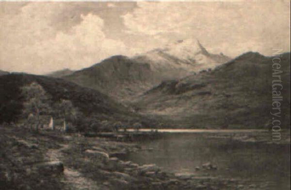 In The Snowdon Valley, North Wales Oil Painting by Alfred Fontville de Breanski Jr