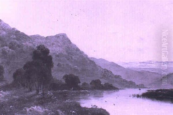 Borrowdale Oil Painting by Alfred Fontville de Breanski Jr