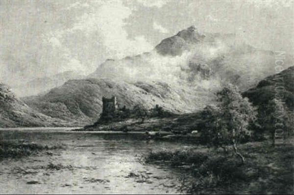 Urquhart Castle, Loch Ness Oil Painting by Alfred Fontville de Breanski Jr