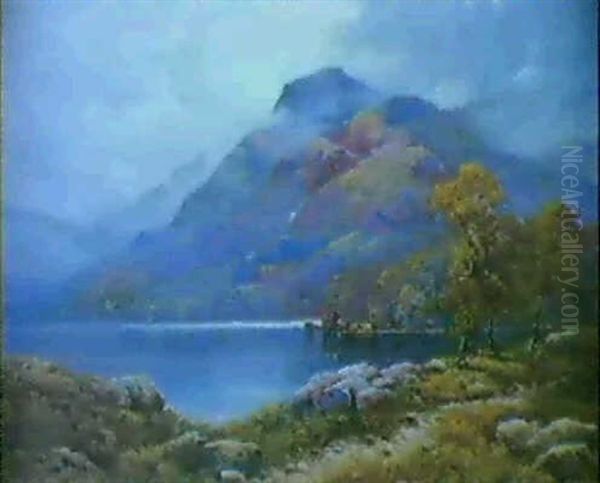 Autumn In Borrowdale Oil Painting by Alfred Fontville de Breanski Jr