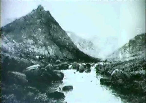 On The Tavy, Dartmoor Oil Painting by Alfred Fontville de Breanski Jr