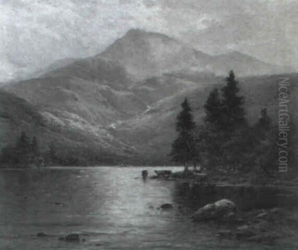 The Morning Light - Ben Venue And Loch Katrine Oil Painting by Alfred Fontville de Breanski Jr