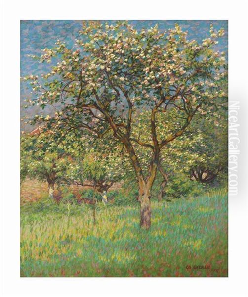 Blossoming Trees In Het Gooi Oil Painting by Co (Jacobus Ahazuerus) Breman