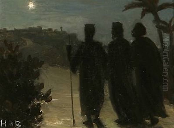The Three Holy Kings Oil Painting by Hans Andersen Brendekilde