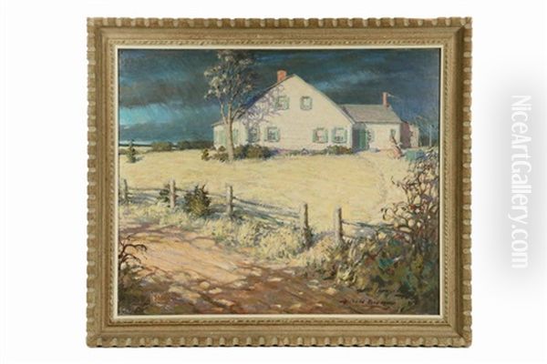The Old Cape Cod Bow Roof Oil Painting by Harold Matthew Brett