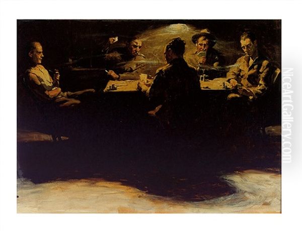 Promoting Patricio Oil Painting by Harold Matthew Brett