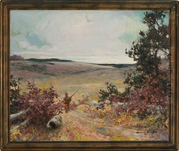 Quailing Oil Painting by Harold Matthew Brett