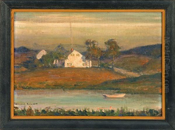 Chathamport - A Cape Cod House Oil Painting by Harold Matthew Brett