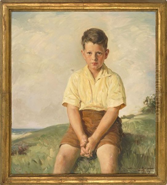 Gene Oil Painting by Harold Matthew Brett