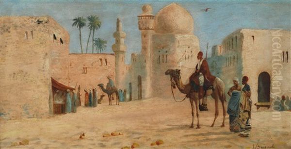 Paesaggio Orientale Oil Painting by Luigi Brignoli