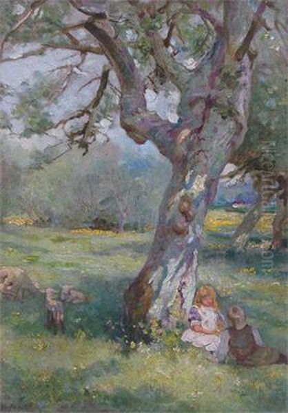 Buttercups Oil Painting by Walter Herbert Allcott