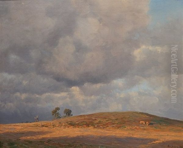 Coming Storm Oil Painting by Karl Harald Alfred Broge