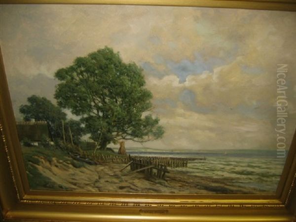 Coastal Landscape Oil Painting by Karl Harald Alfred Broge