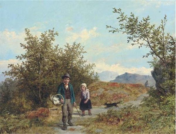 The Mountain Pass Oil Painting by William Bromley the Elder