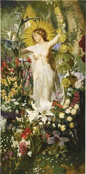Flora Oil Painting by Valentin Walter Bromley