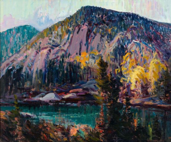 White Horse Ledge, Echo Lake Oil Painting by Charles Curtis Allen