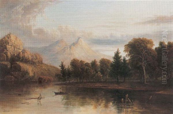 Sierra Foothills Oil Painting by Albertus Del Orient Browere