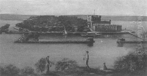 Bannerman's Island Oil Painting by Albertus Del Orient Browere