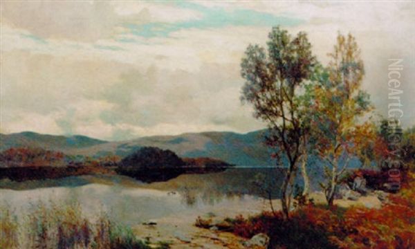 Across The Loch Oil Painting by Alexander Kellock Brown