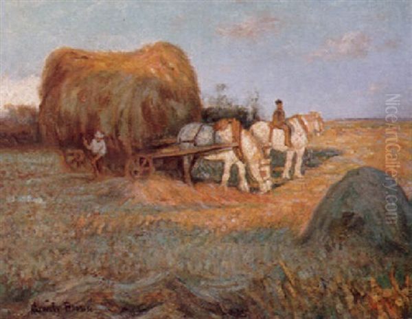 The Hay-cart Oil Painting by Arnesby Brown