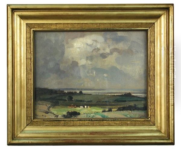 View In Suffolk Oil Painting by Sir John Alfred Arnesby Brown