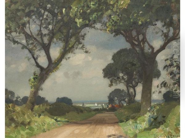 A View In Broadland Oil Painting by Sir John Alfred Arnesby Brown