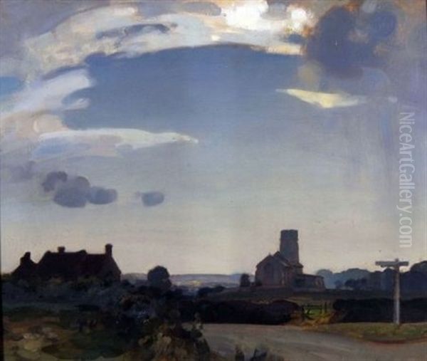 The Crossroads Oil Painting by Sir John Alfred Arnesby Brown