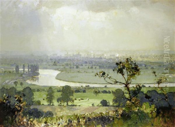 Trent Valley Oil Painting by Sir John Alfred Arnesby Brown