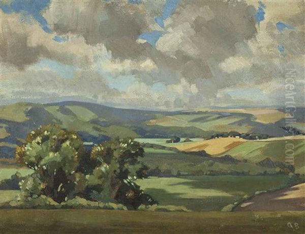 Pastoral Landscape Oil Painting by Sir John Alfred Arnesby Brown