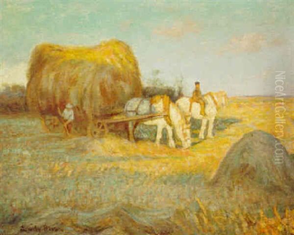 The Hay-cart Oil Painting by Sir John Alfred Arnesby Brown