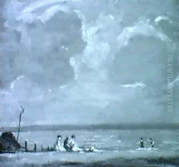 Morning Dip Oil Painting by Sir John Alfred Arnesby Brown