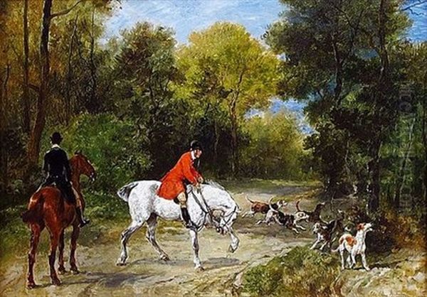Les Cavaliers En Foret Oil Painting by John Lewis Brown