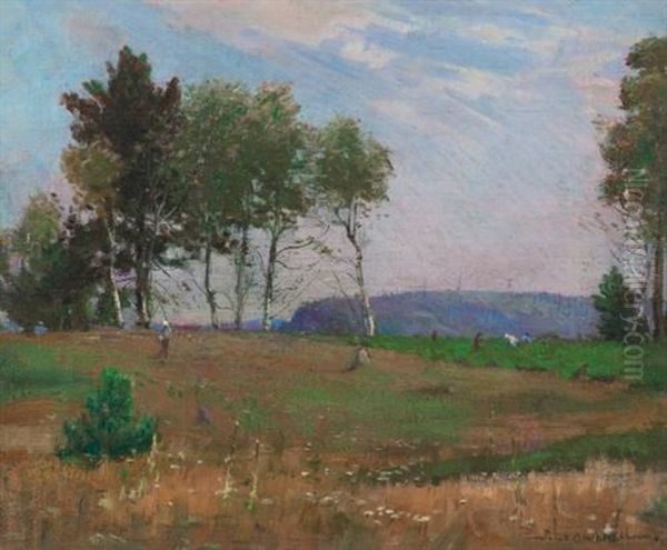 Pastimes Oil Painting by Peleg Franklin Brownell