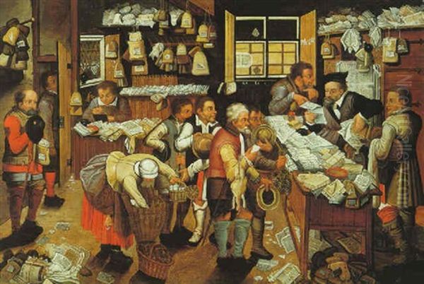 The Payment Of Tithes Oil Painting by Pieter Brueghel III