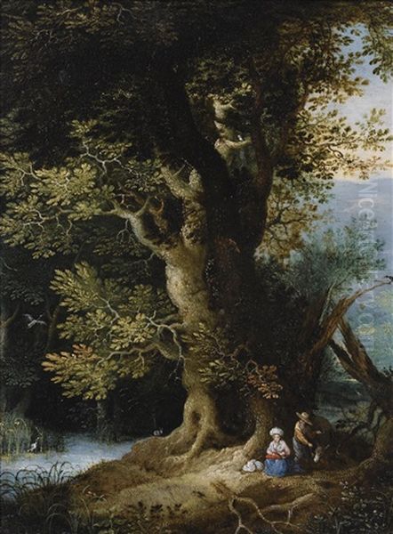 Rest On The Flight Into Egypt Oil Painting by Jan Brueghel the Elder