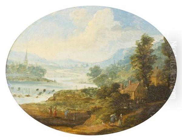 A Pastoral Landscape Oil Painting by Jan Brueghel the Elder
