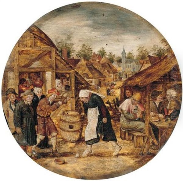 The Egg Dance Oil Painting by Pieter Brueghel the Younger