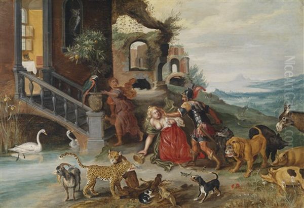 Szene Aus Der Geschichte Der Tugendhaften Romerin Lucrezia (after Livius) Oil Painting by Jan Peeter Brueghel