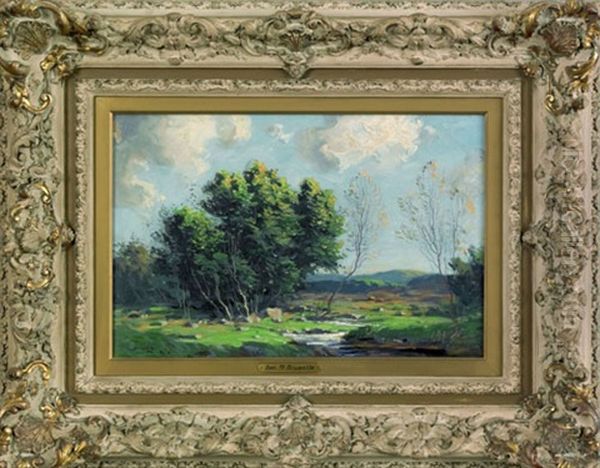 Summer Noon Oil Painting by George Matthew Bruestle