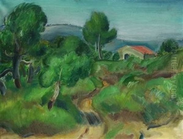Landschaft Oil Painting by Heinrich Brune