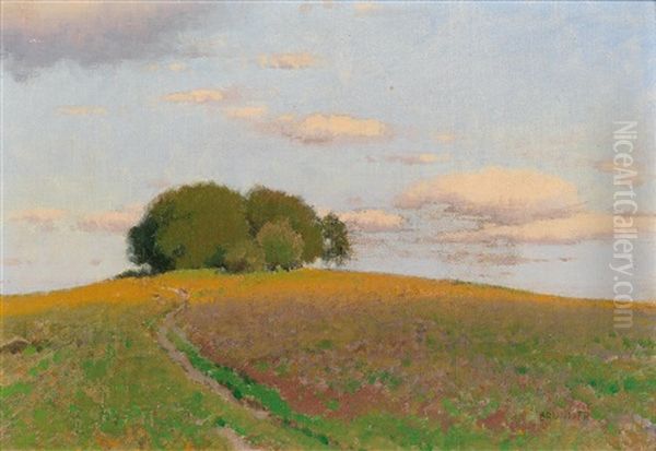Sommerabend Oil Painting by Ferdinand Brunner