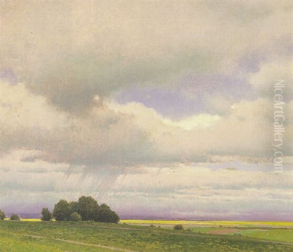Stimmungslandschaft, Nach Dem Gewitter Oil Painting by Ferdinand Brunner