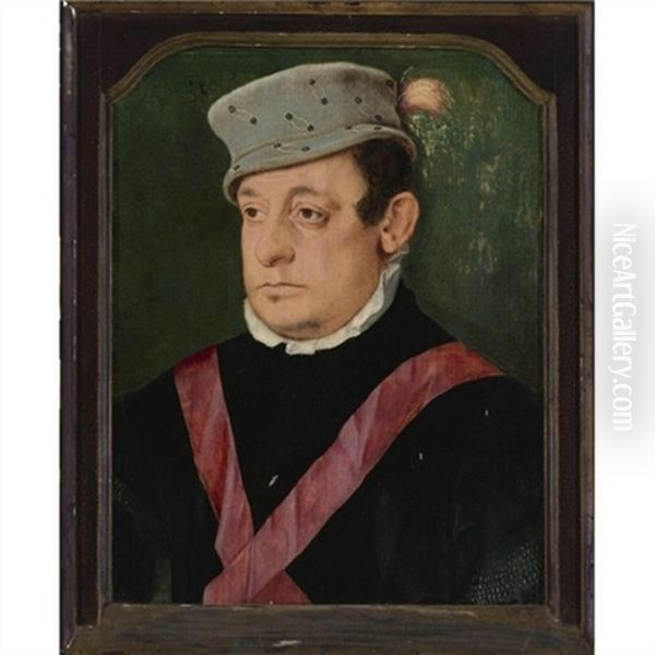 Portrait Of A Dignitary Oil Painting by Bartholomaeus Bruyn the Elder