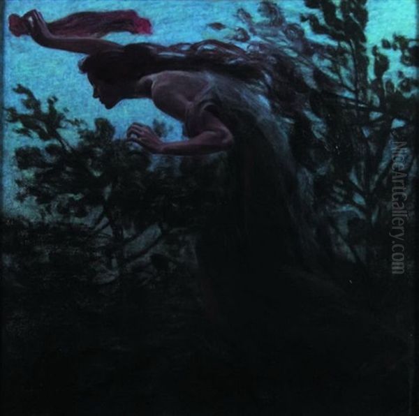 Zmierzch Oil Painting by Franciszek Bruzdowicz