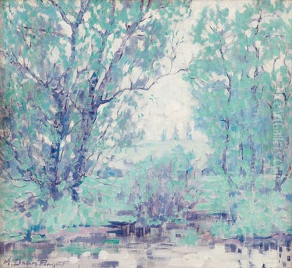 Summer Dawn Oil Painting by Maude Drein Bryant