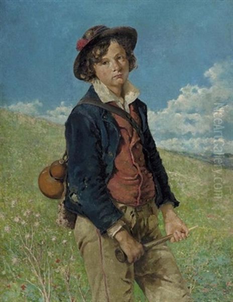 Portrait Eines Jungen Oil Painting by Frank Buchser