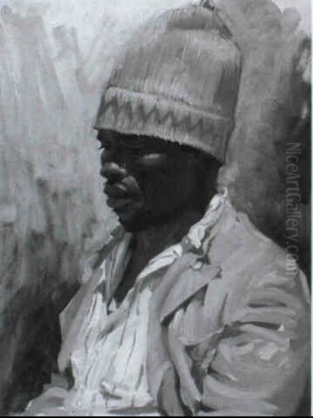 Bildnis Eines Schwarzen Oil Painting by Frank Buchser